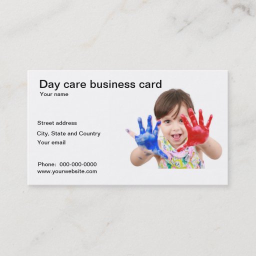 Customizable Day care business card