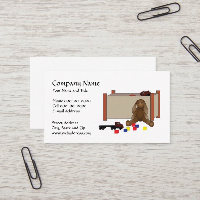 Day Care Child Care Babysitter Business Card (Front/Back In Situ)