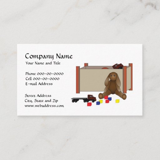 Customizable Day Care Child Care Babysitter Business Card