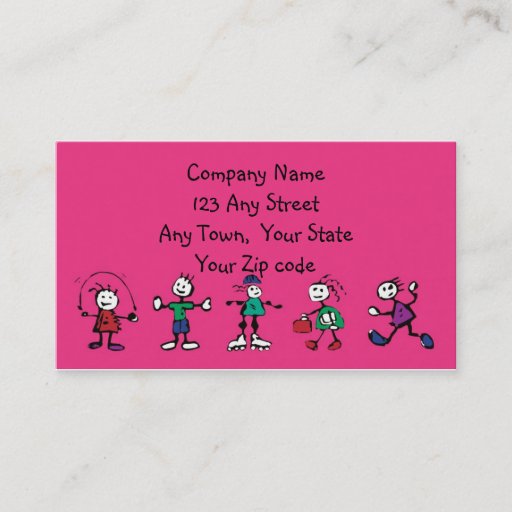 Customizable day care,child care, teacher or babysitting business card templates