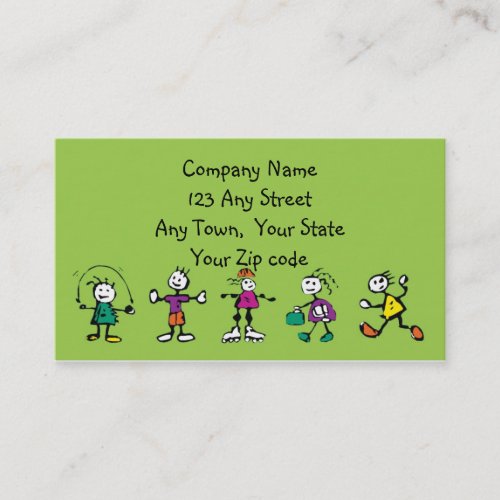 day care,child care, teacher or  babysitting business cards