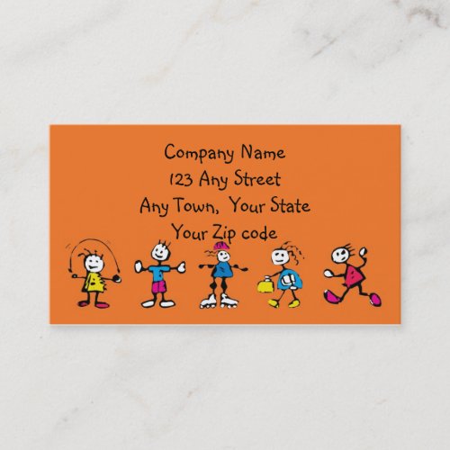 day care,child care, teacher or  babysitting business card
