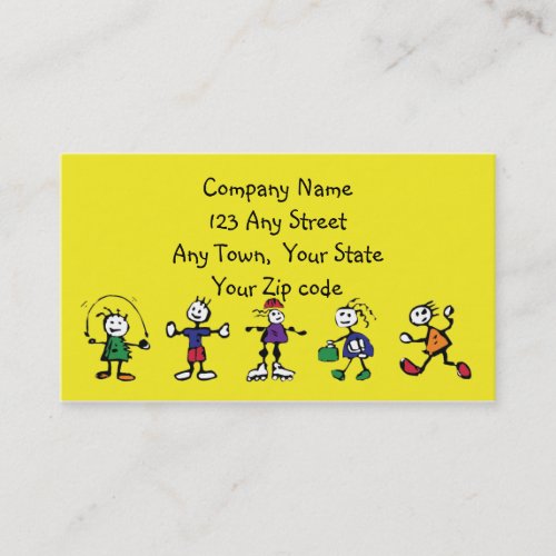 day care,child care, teacher or  babysitting business cards