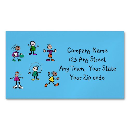 day carechild care teacher or  babysitting business card magnet