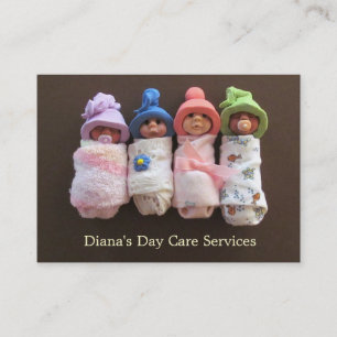 Day Care Provider: Photo of Clay Babies: Original Business Card