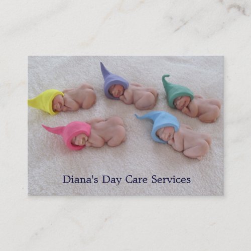 Day Care Provider Photo of Clay Babies Original Business Card