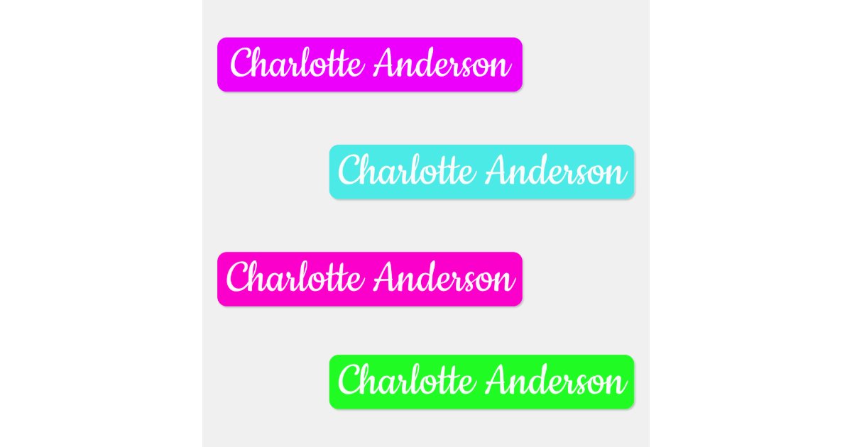 Nautical Color Coded Clothing Name Labels