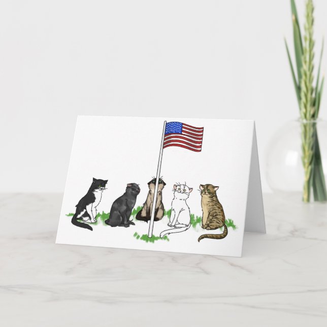 Day Cat Greeting Card Memorial (Front)