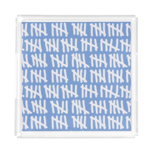 Day Count Prison Pattern on Any Color Acrylic Tray