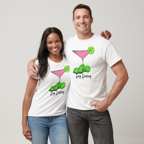 Day Dinking Cosmo Pink Cocktail Pickleball Limes T_Shirt