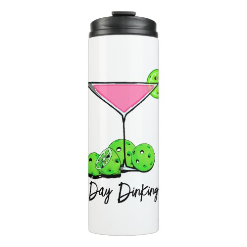 Day Dinking Cosmo Pink Cocktail Pickleball Limes Thermal Tumbler