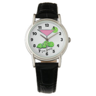 Day Dinking Cosmo Pink Cocktail, Pickleball Limes Watch