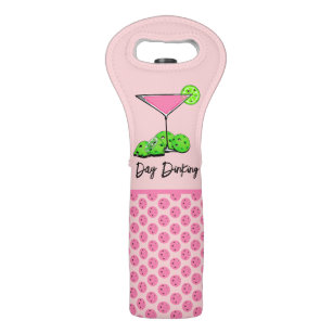 Day Dinking Cosmo Pink Cocktail, Pickleball Limes Wine Bag