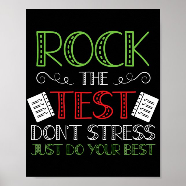 Day Do Your Best State Testing Teacher Student Boy Poster (Front)