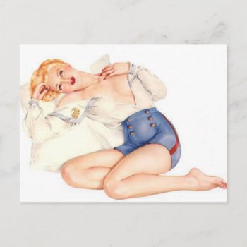 Day Dreamer Pin Up Girl Postcard by VintageBeauty at Zazzle