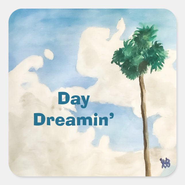 Day Dreamin Square Sticker (Front)