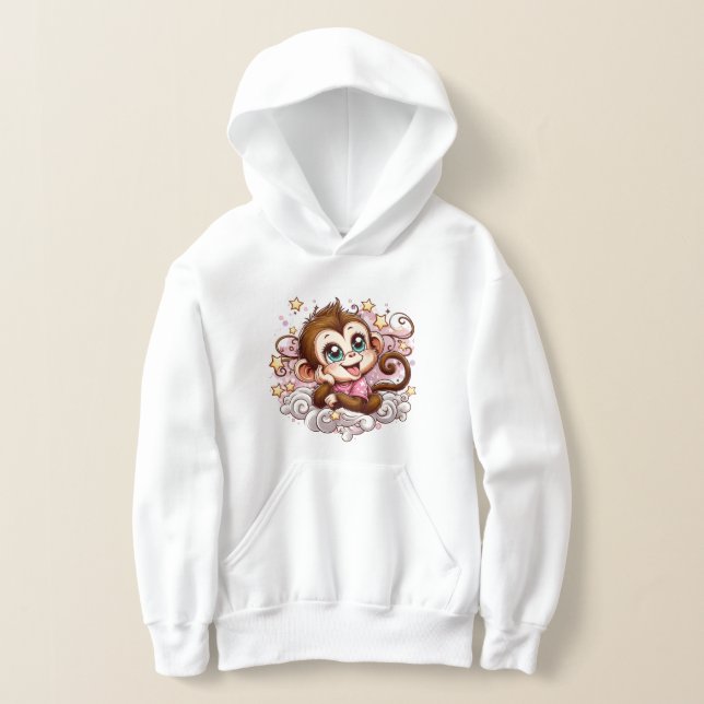 Day Dreaming Monkey Hoodie (Laydown)