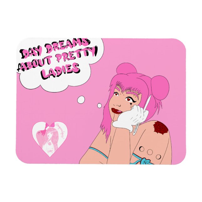 Day dreams about pretty ladies magnet (Horizontal)