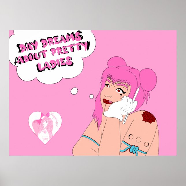 Day dreams about pretty ladies poster (Front)