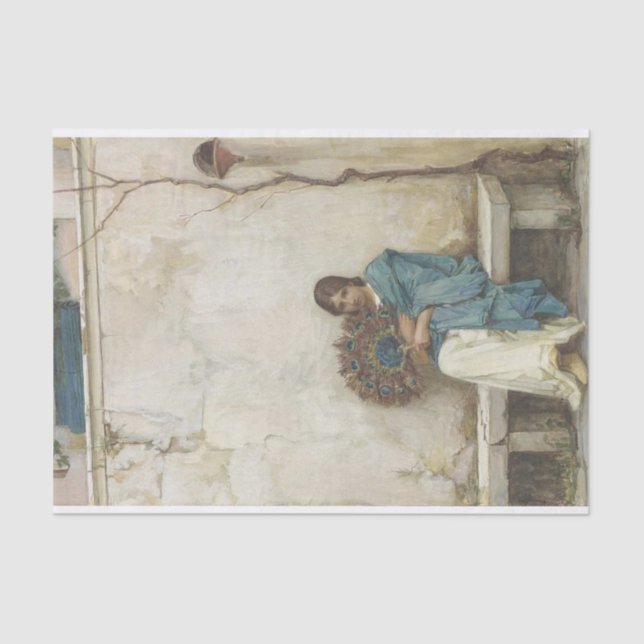 Day Dreams by John William Waterhouse -circa 1879 Tissue Paper (Front)