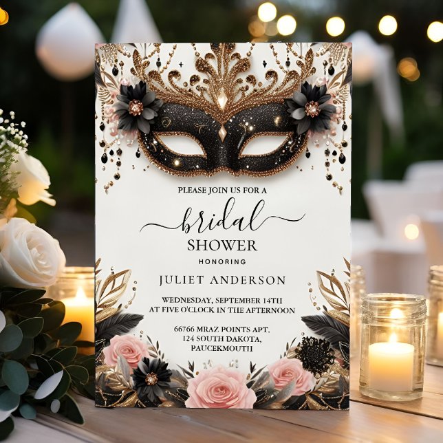 Day Dress Code Prom Masquerade Ball Bridal Shower Invitation (Creator Uploaded)