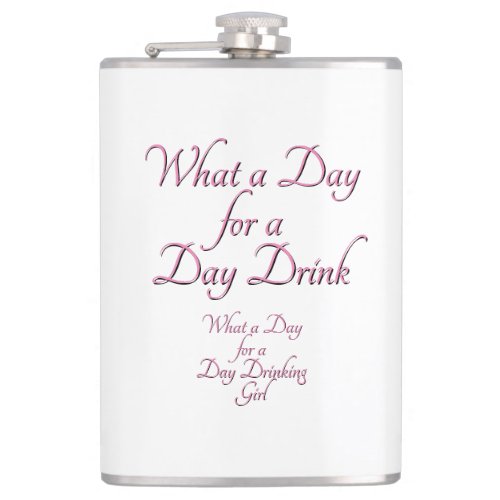 Day Drink _ For Her by Jeff Willis Art Flask