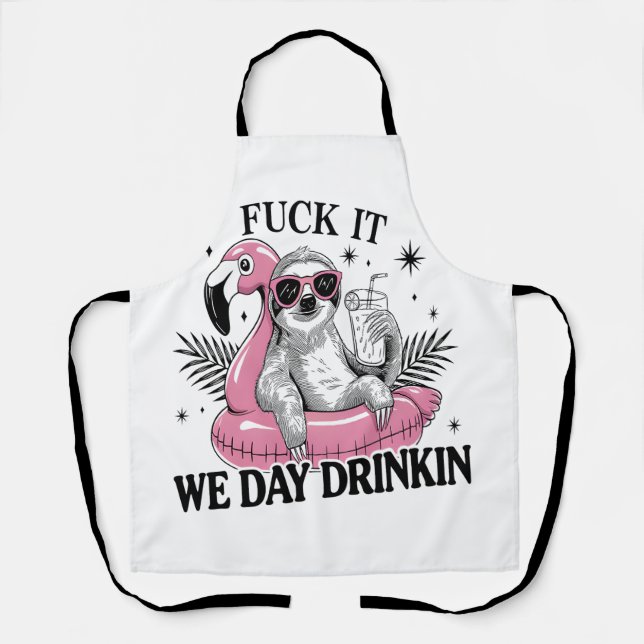 Day drinkin Sloth Apron (Front)