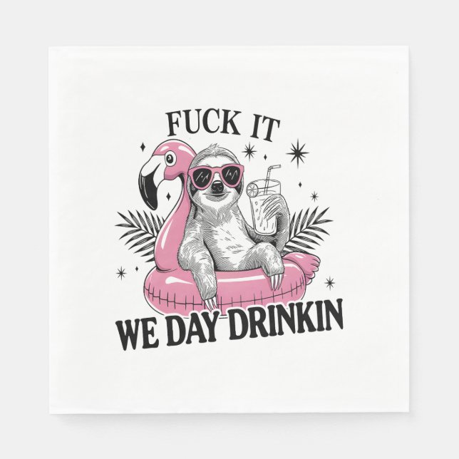 Day drinkin Sloth Napkins (Front)