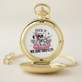 Day drinkin Sloth Pocket Watch