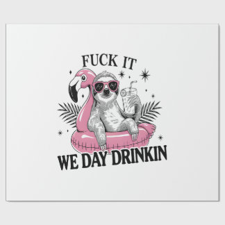 Day drinkin Sloth Wrapping Paper