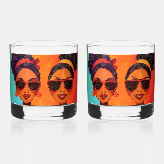 Day Drinking Whiskey Glasses by KAB  (Front)