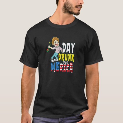 Day Drunk For America 4th Of July 2022 T_Shirt