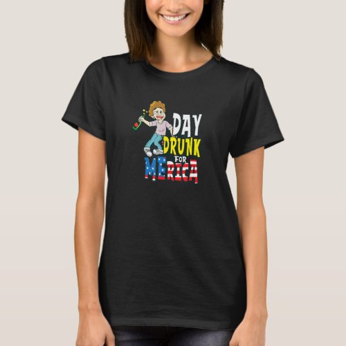 Day Drunk For America 4th Of July 2022 T_Shirt