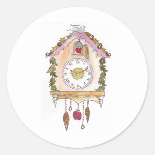 Day Fifty two _ Cuckoo Clock Classic Round Sticker