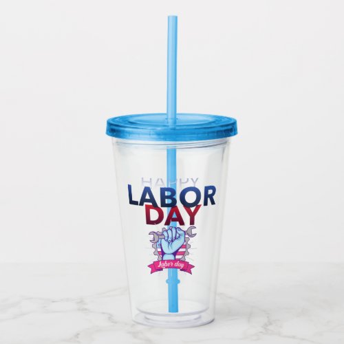 Day for the workers happy labour day glass