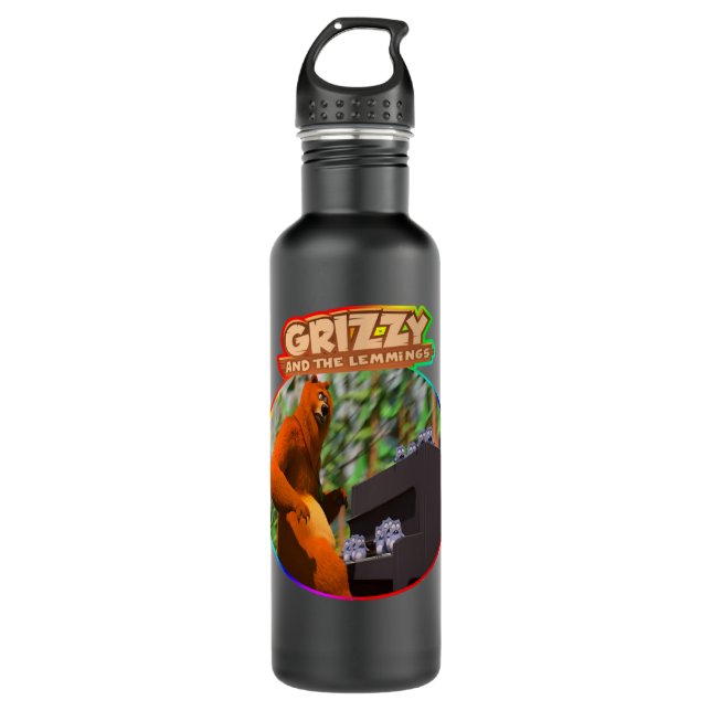 Day Gift For Grizzy And Lemmings Funny Kids Gifts  Stainless Steel Water Bottle (Front)