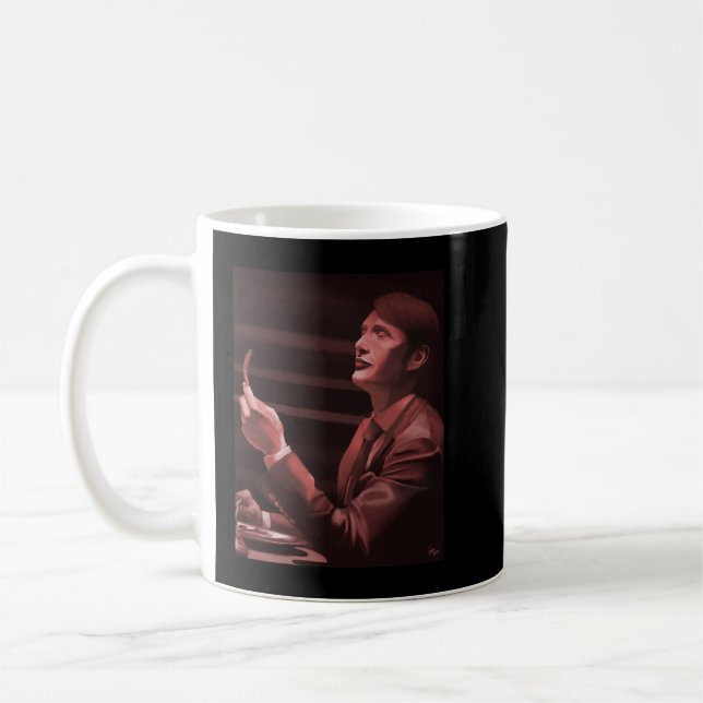 Day Gift Mads Actor Mikkelsen Cute Gift Coffee Mug (Left)