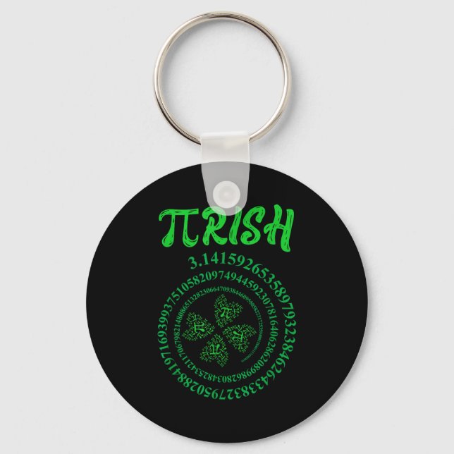 Day graphic irish funny st. patrick's day math keychain (Front)