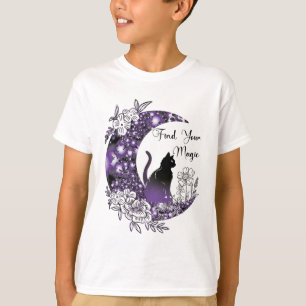 Day Graphic Mystical Celestial Black Cat Moon T-Shirt
