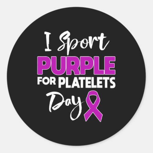 Day I Sport Purple  Classic Round Sticker