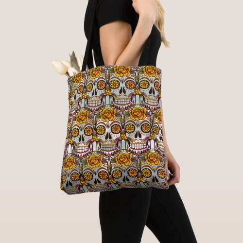 Day if the Dead Sugar Skull Tote Bag