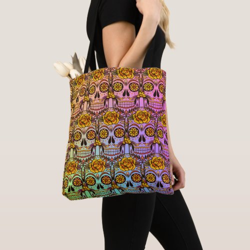 Day if the Dead Sugar Skull Tote Bag