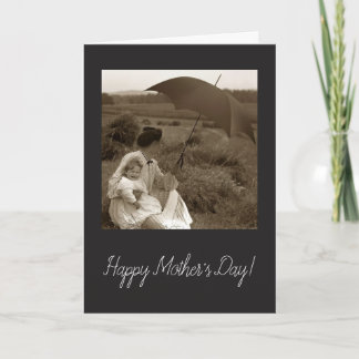 Day in the Wildflowers Smiling Child Vintage Photo Card