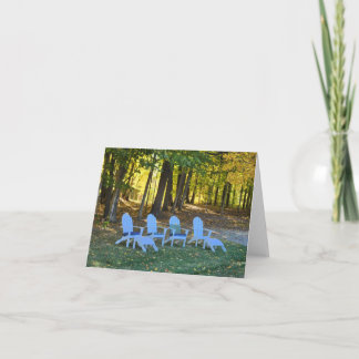 Day is Done - Adirondack Chairs in Fall Card
