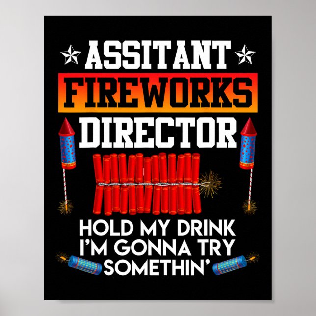 Day Istant Fireworks Director Usa Party Fan  Poster (Front)