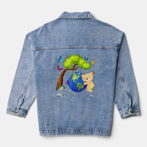 Day Koala Bear Happy Earth Day 2021  Denim Jacket