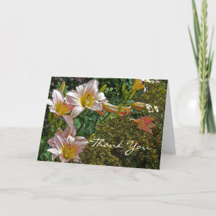 DAY LILIES , "Thank You, It was so kind of you" Letterpress Thank You Card
