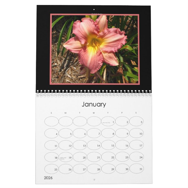 Day Lily Calendar 2008 (Jan 2026)