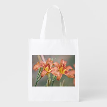 Day Lily Reusable Grocery Bag by backyardwonders at Zazzle