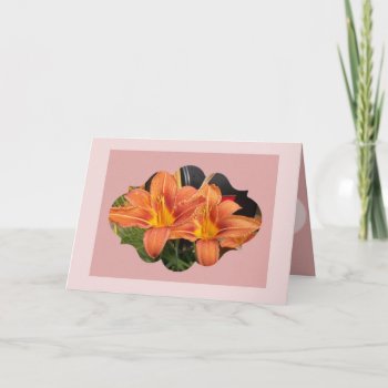 Day Lily Thinking Of You Card by gueswhooriginals at Zazzle